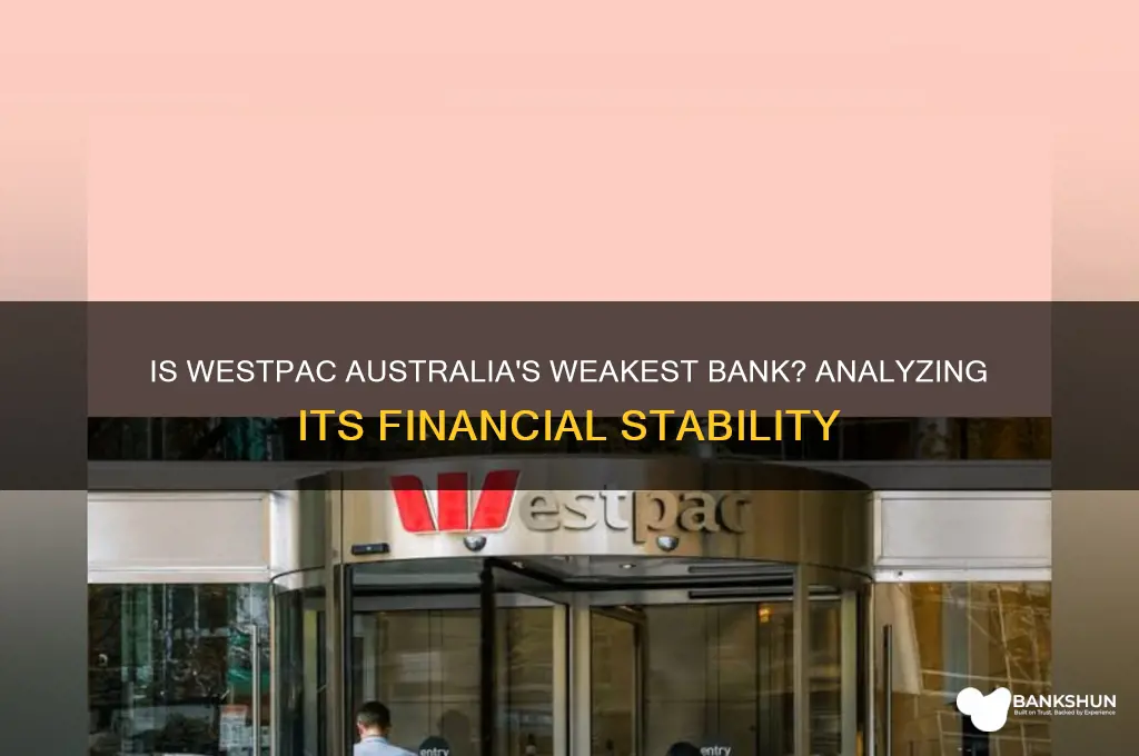 is westpak the weakest bank in australia