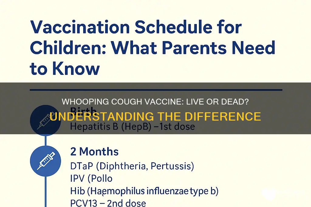is whooping cough vaccine live or dead