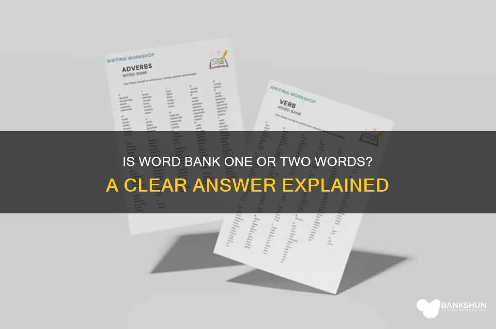 is word bank one or two words