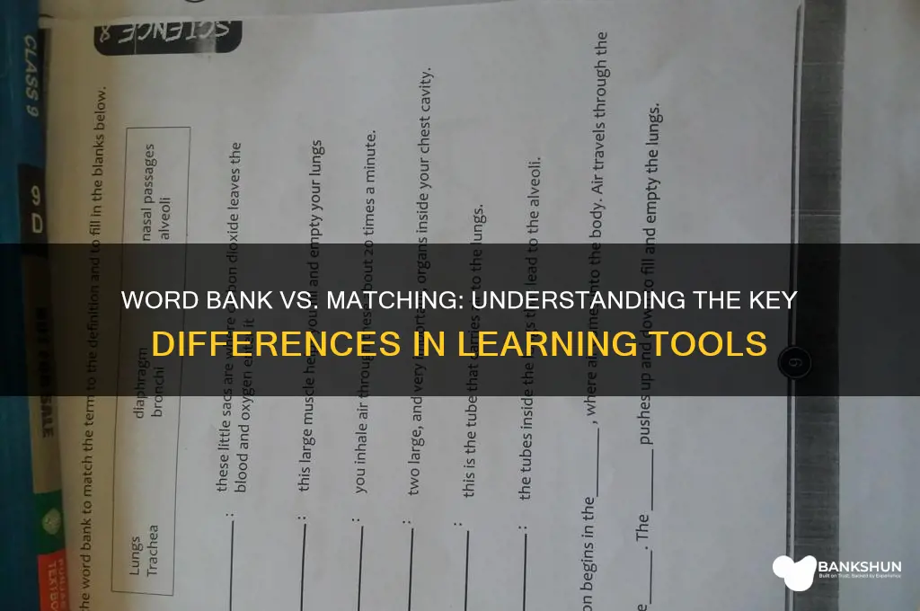 is word bank the same as matching