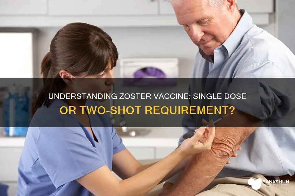 is zoster vaccine one shot or two