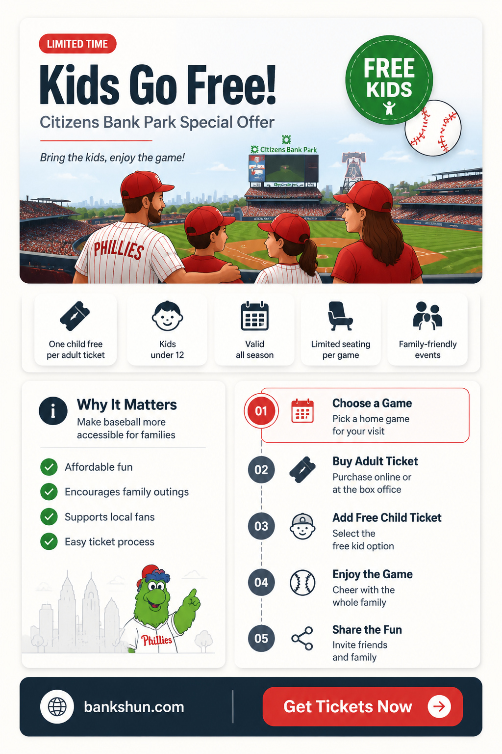 are kids free at citizens bank park