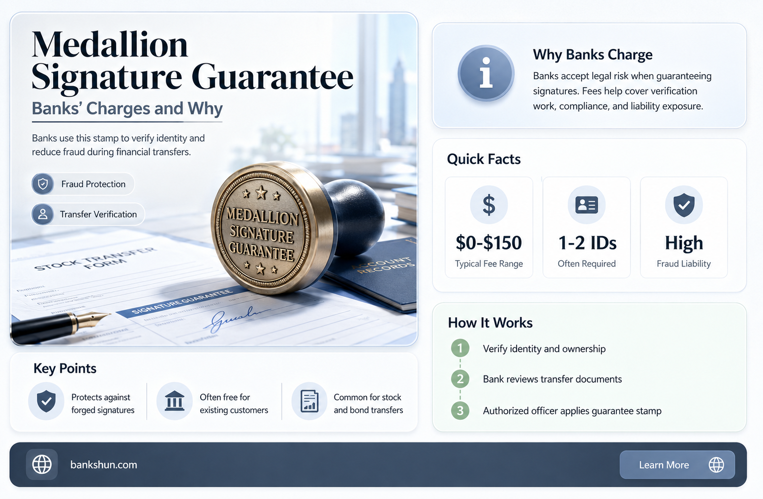do banks charge for a medallion signature