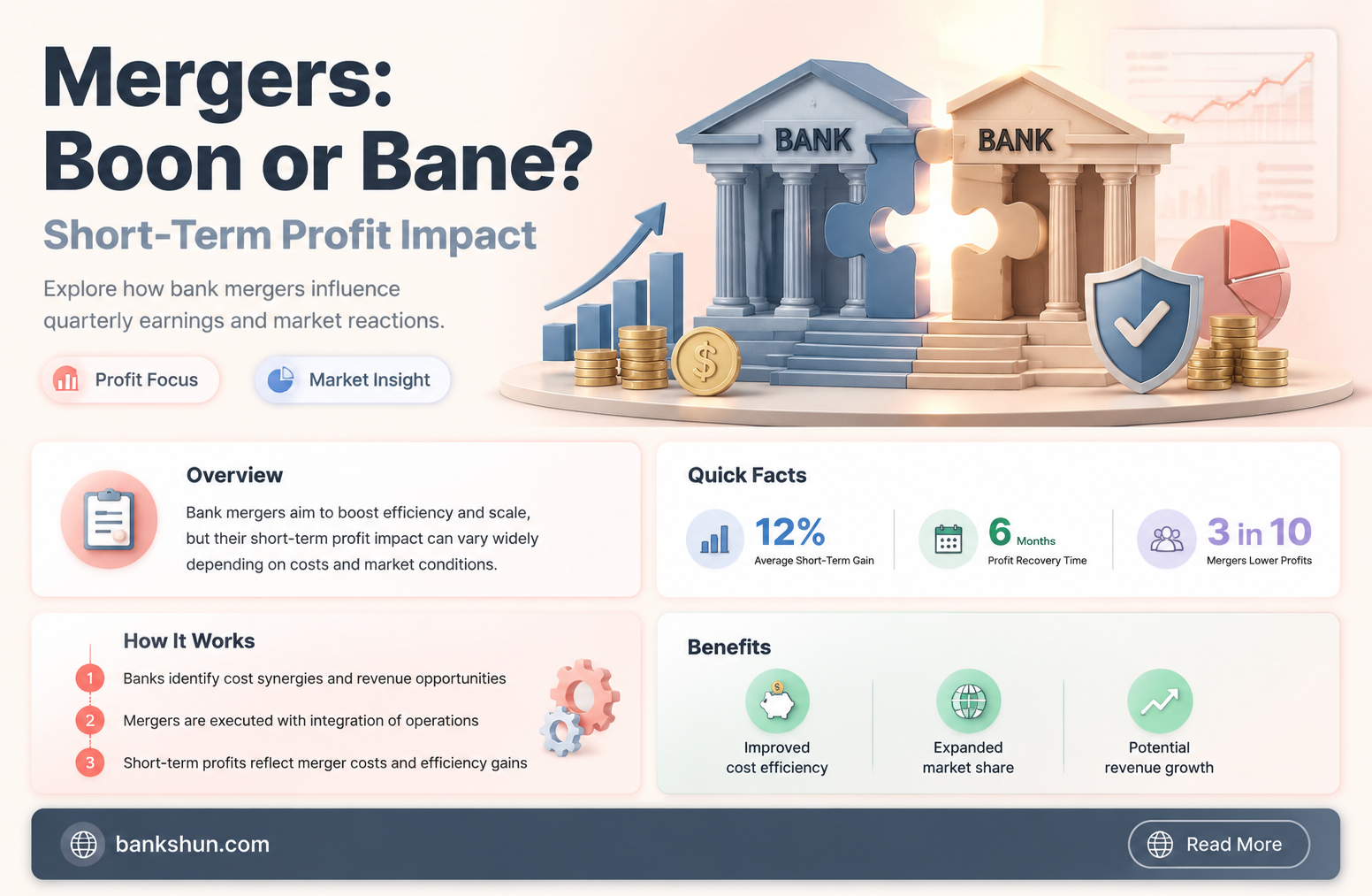 do bank mergers create short run profits