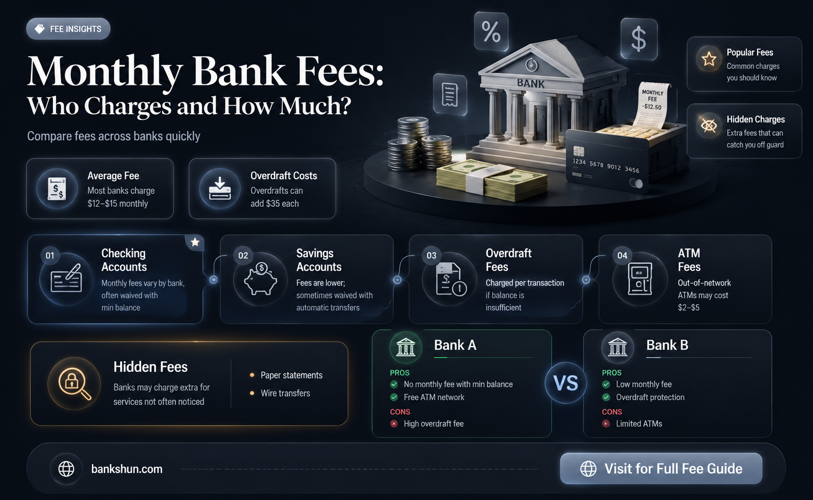 do all banks charge a monthly fee