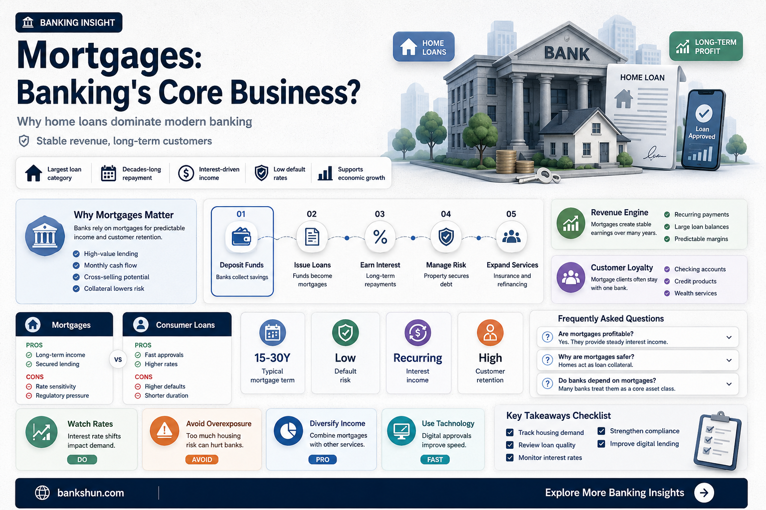 are mortgages part of the banking industry