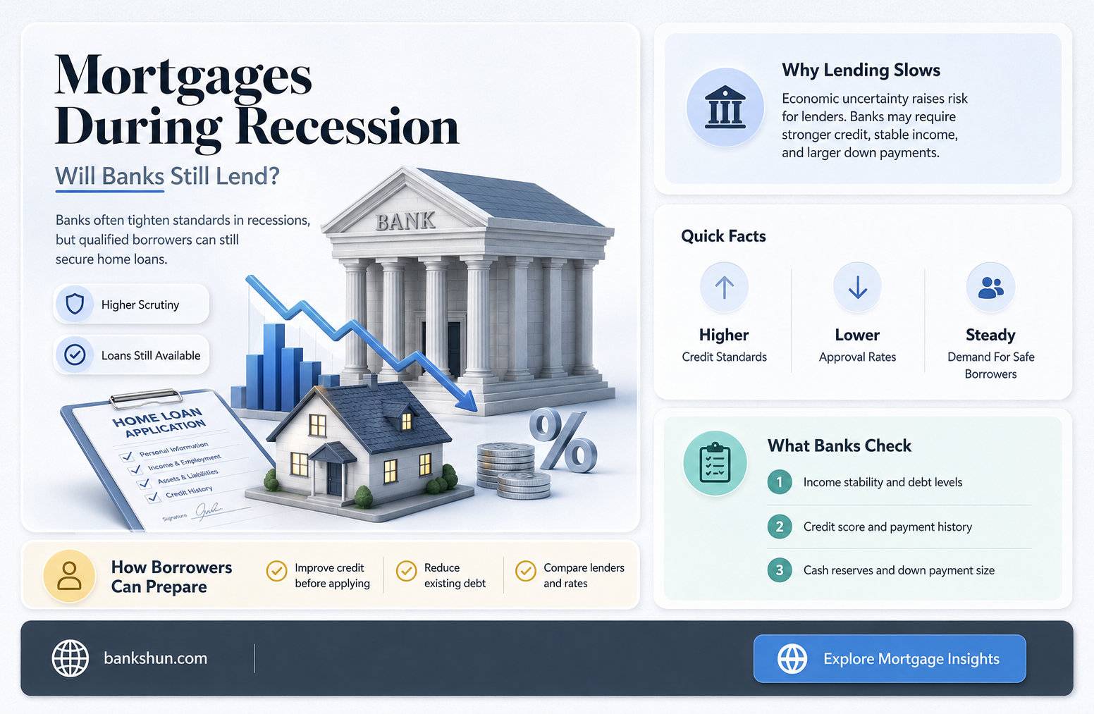 do banks give out mortgages during recession