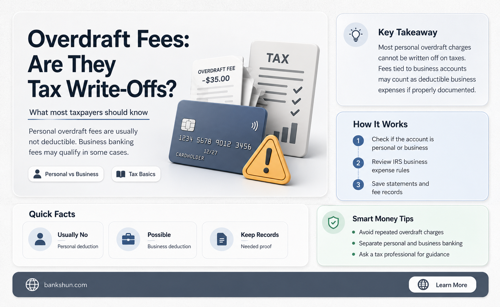 do bank over draft fees tax deductible