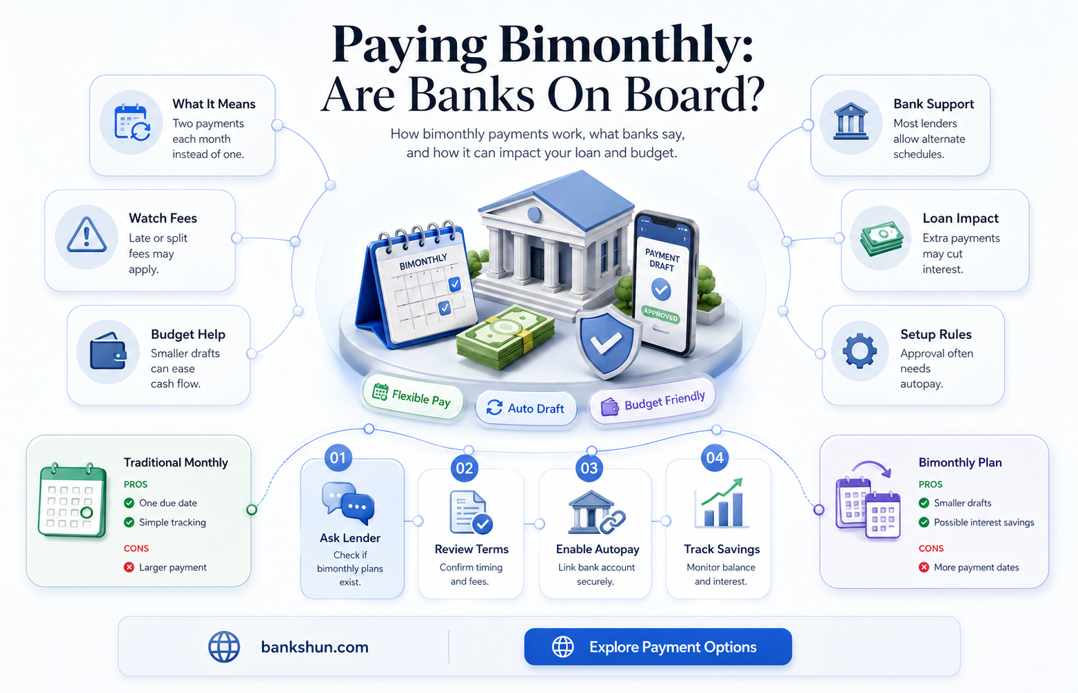 do banks allow you to pay bimonthly