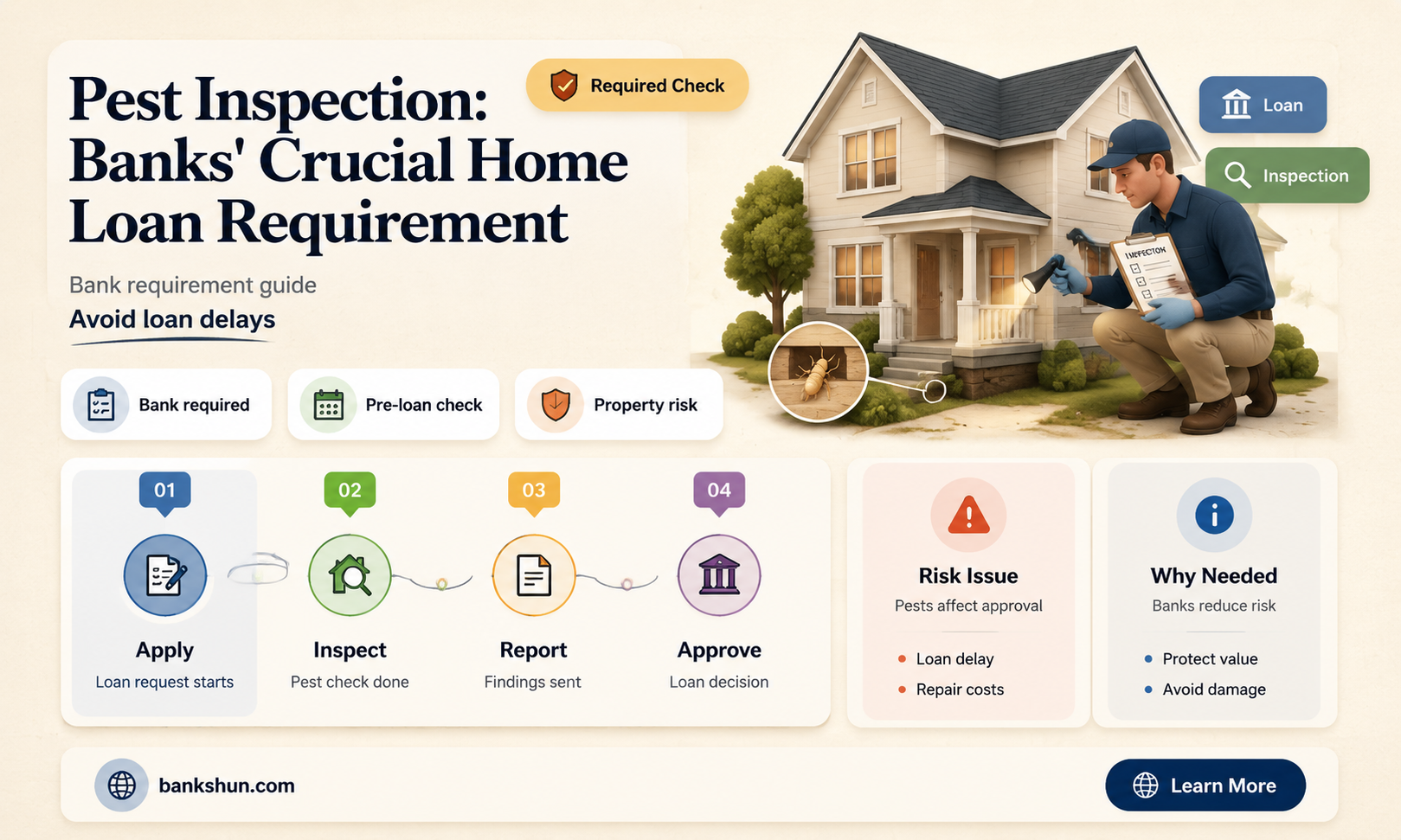 do banks require pest inspection on home