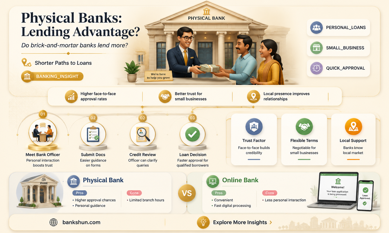 are physical banks more likely to lend