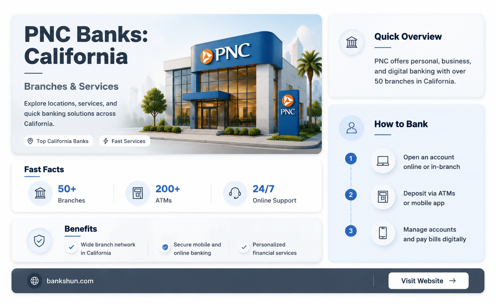 are there any pnc banks in california