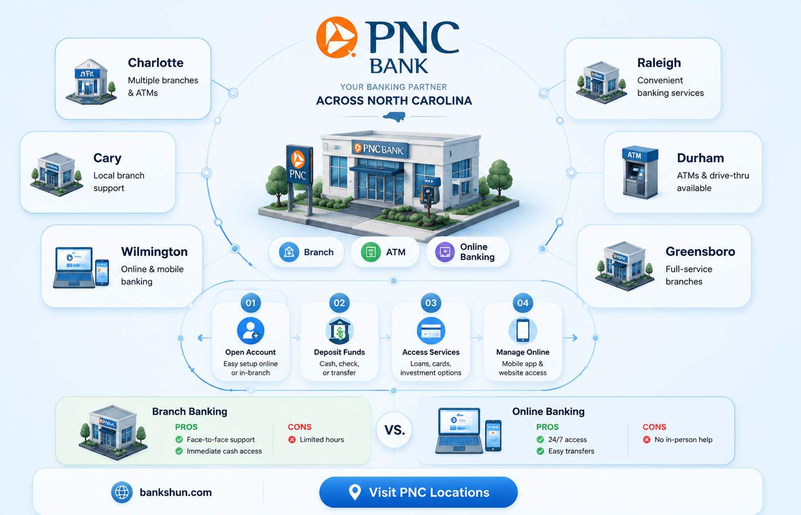 are there pnc banks in north carolina