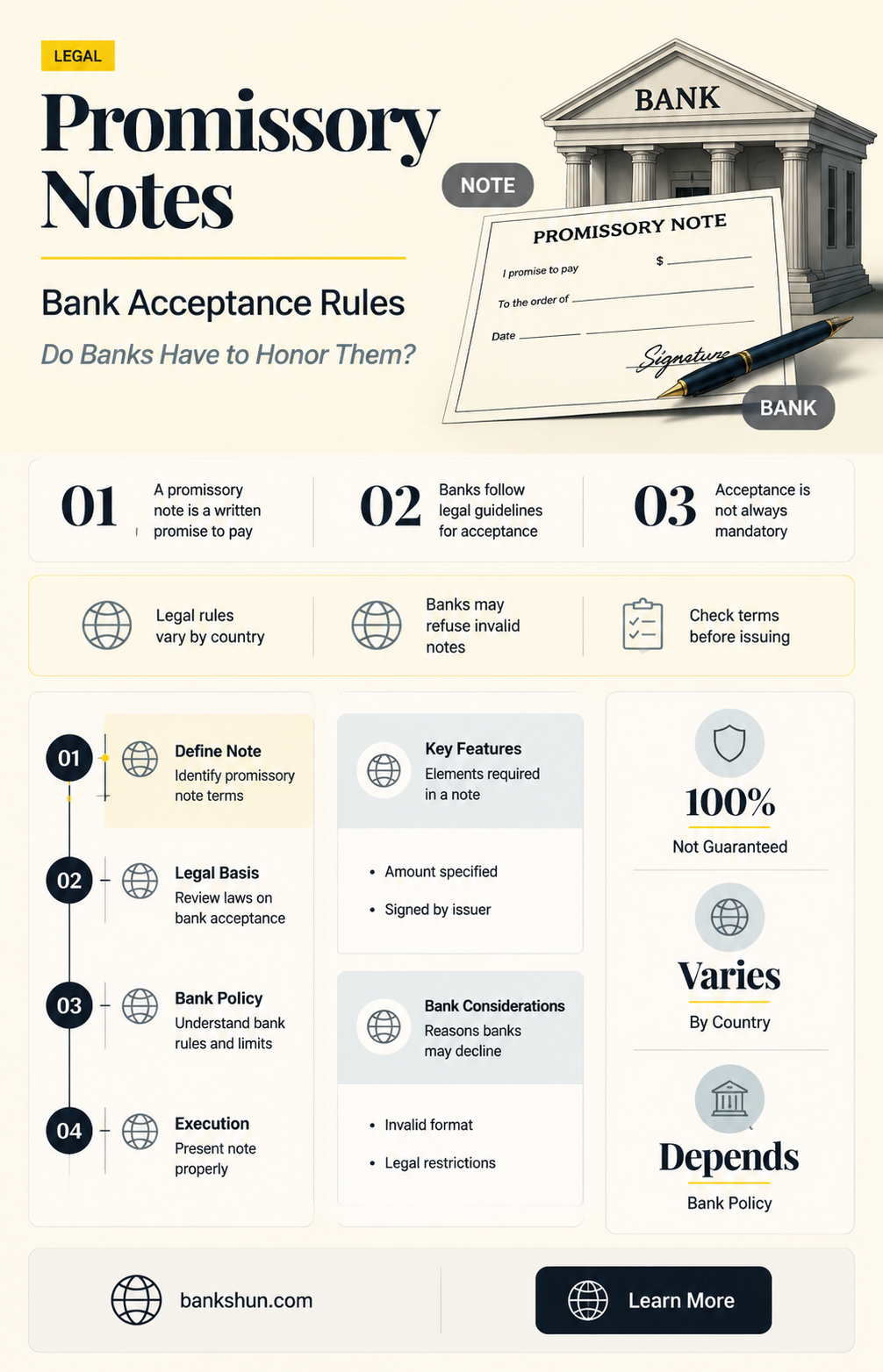do banks have to accept promissory notes