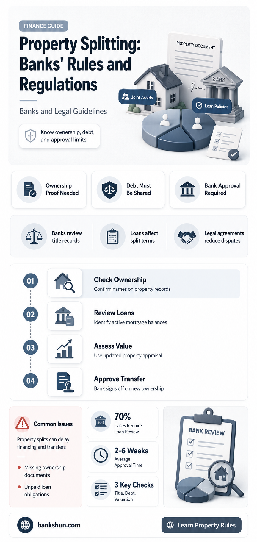 do banks allow property to be split