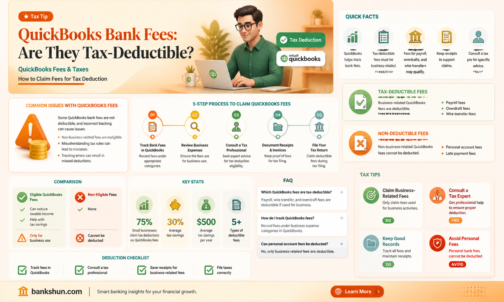 are bank fees recorded as expenes quickbooks
