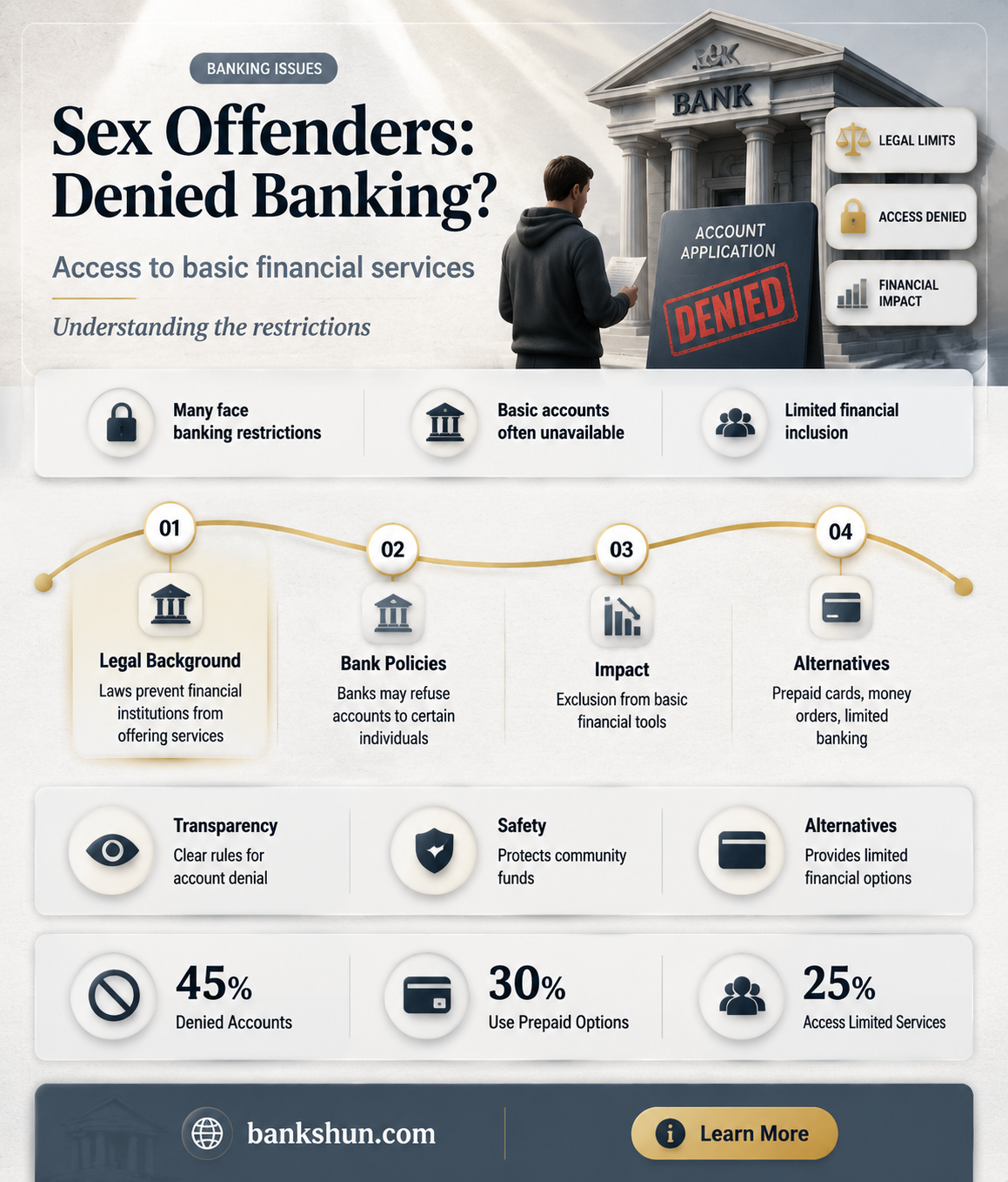 are sex offenders being denied banking provides