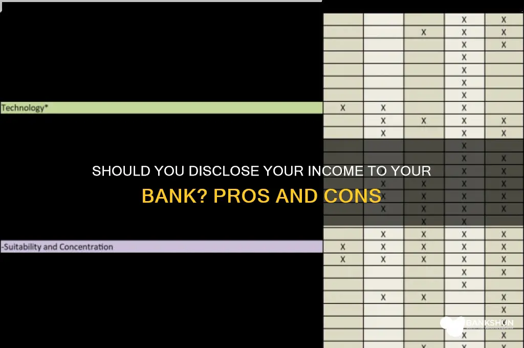 should i tell my bank my income