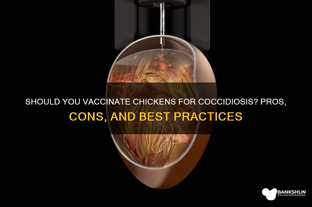 should i vaccinate my chickens for coccidiosis