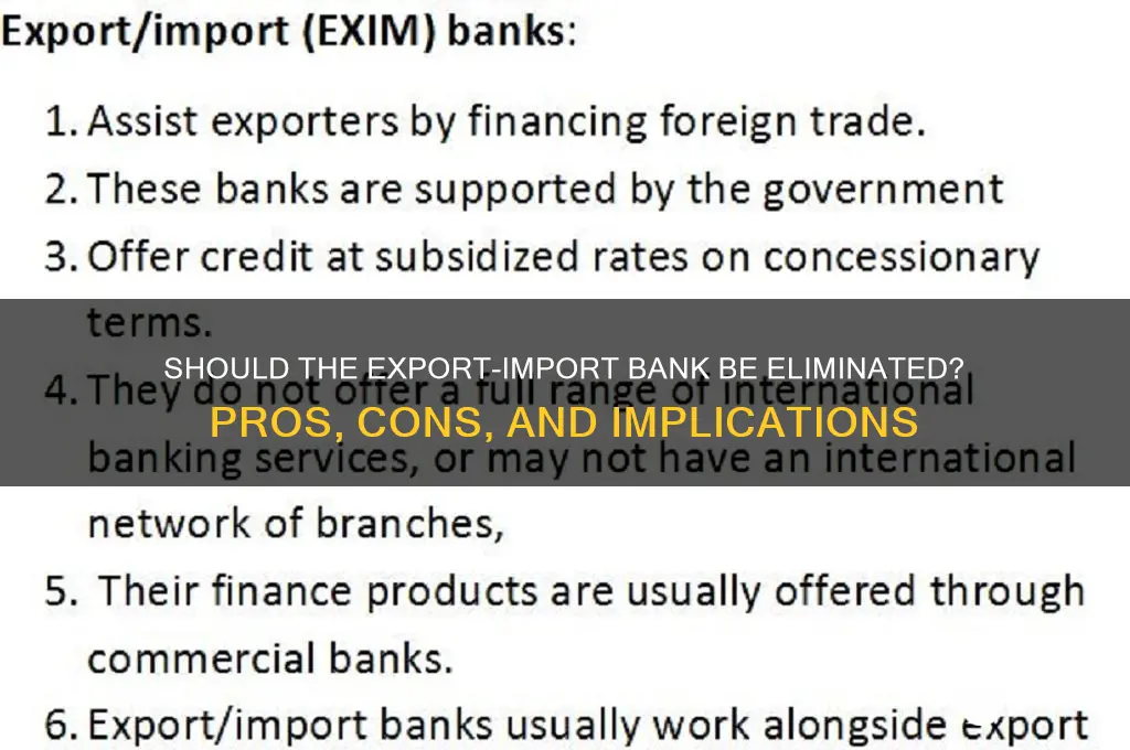 should the export-import bank be eliminated