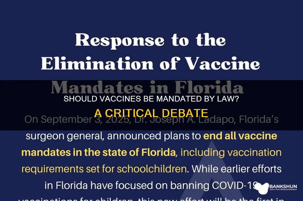 should there be a law on vaccines