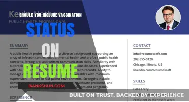 Should Vaccination Status Be Included on Your Resume?
