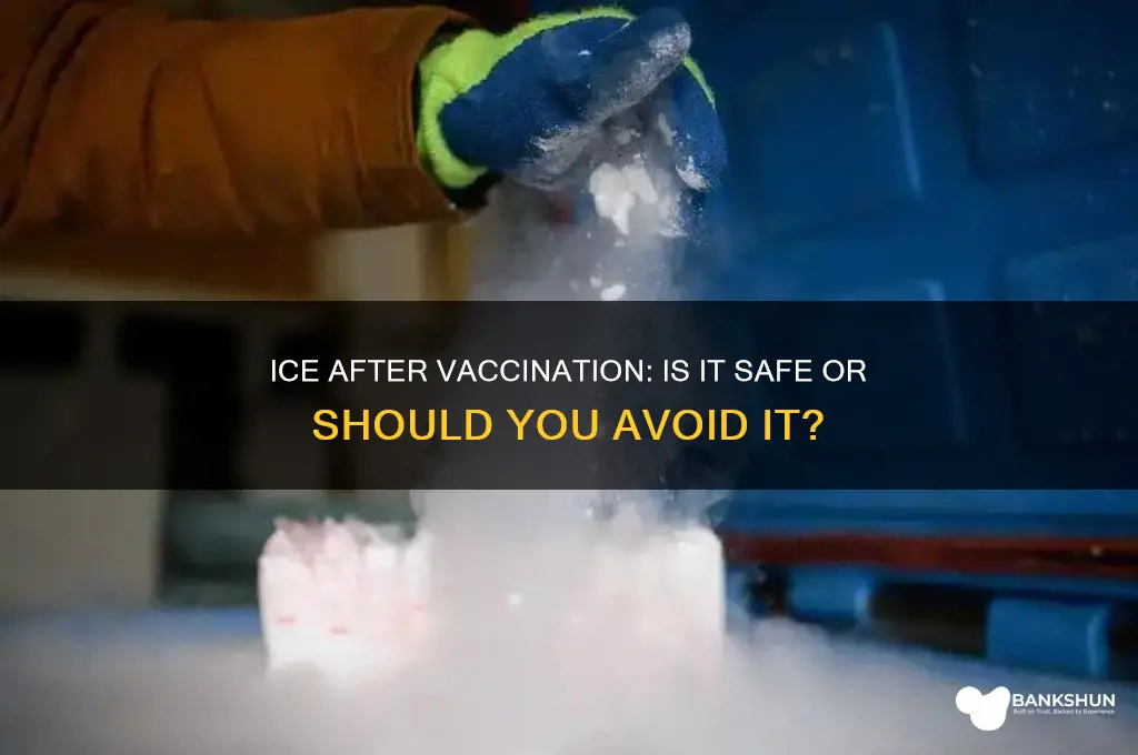 should you put ice on after vaccine
