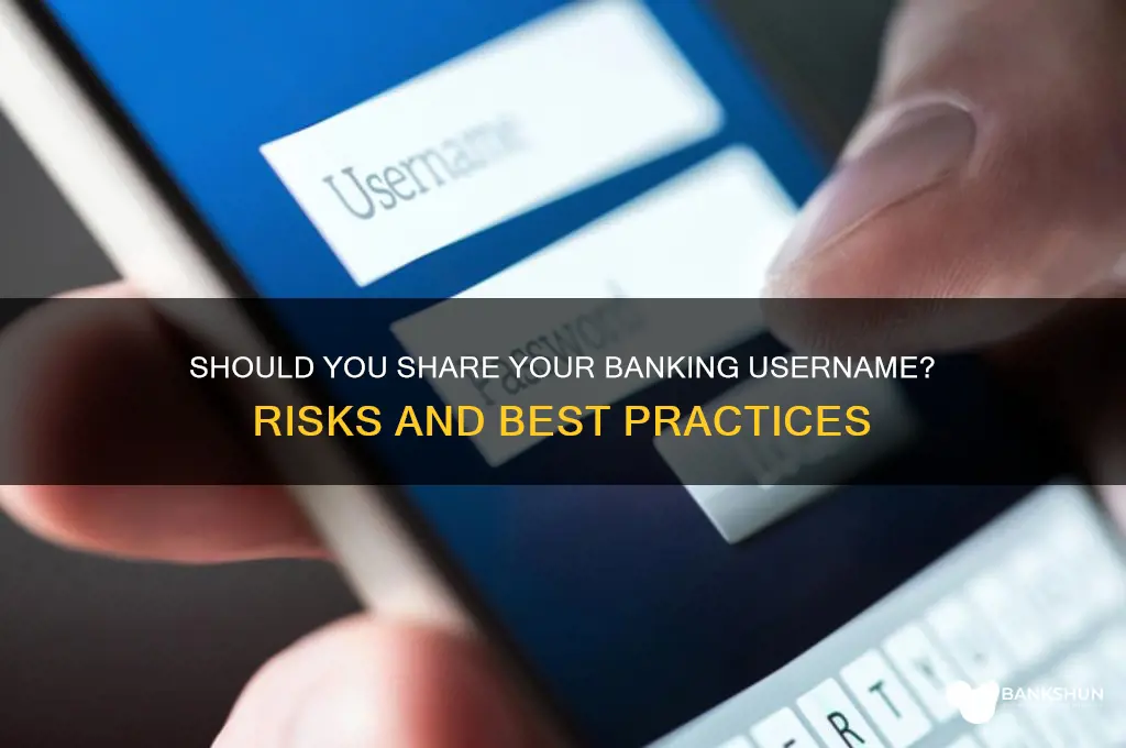 should you share you username for banking