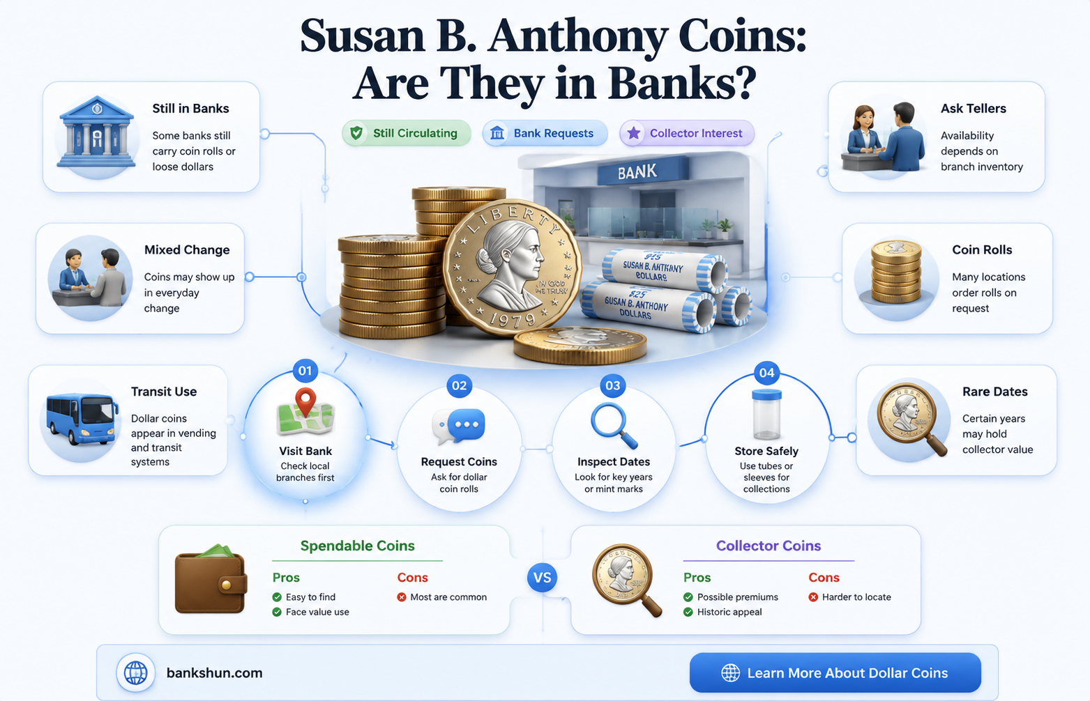 do banks have susan b anthony coins