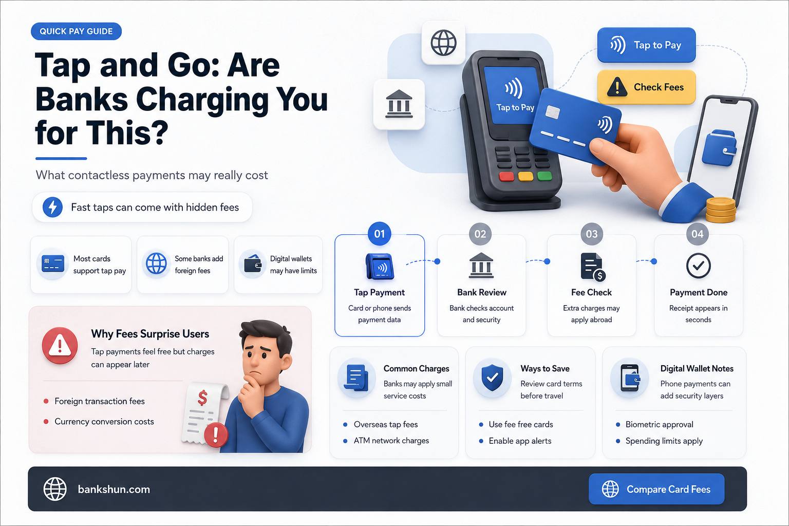 do banks charge for tap and go