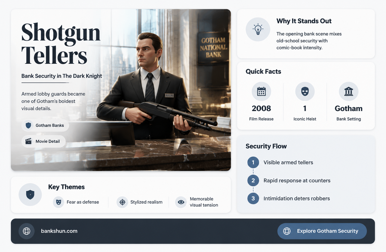do banks have shotgun tellers dark knight