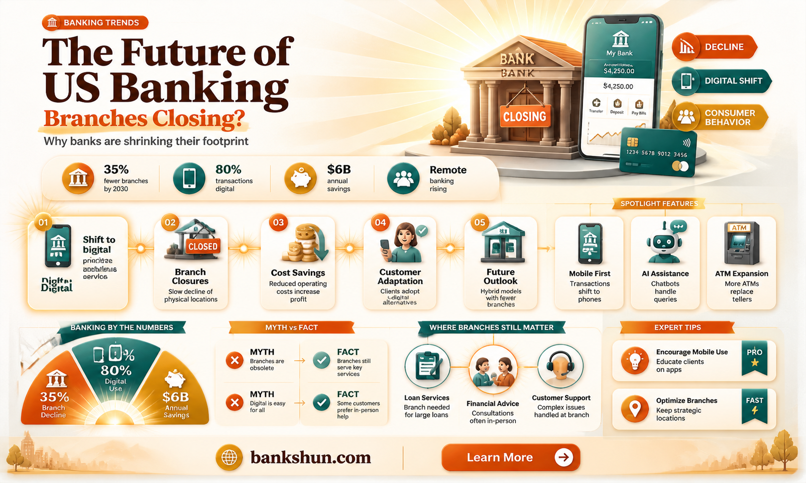 are banks closing in the united states