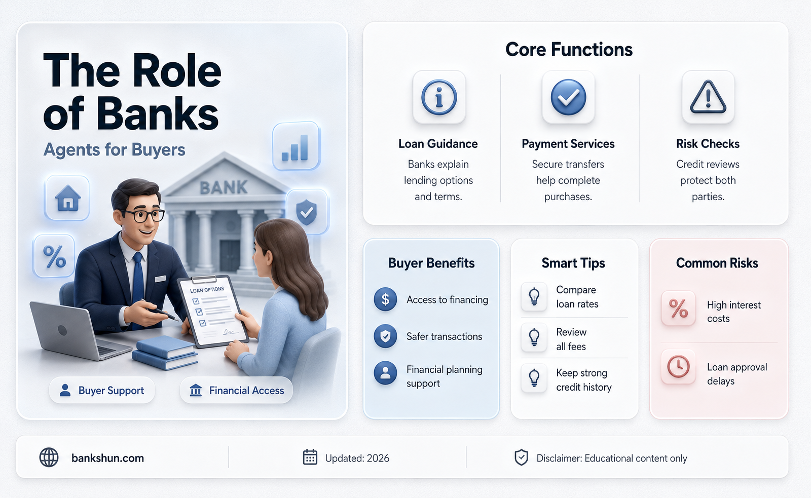 do banks act as agents for buyers
