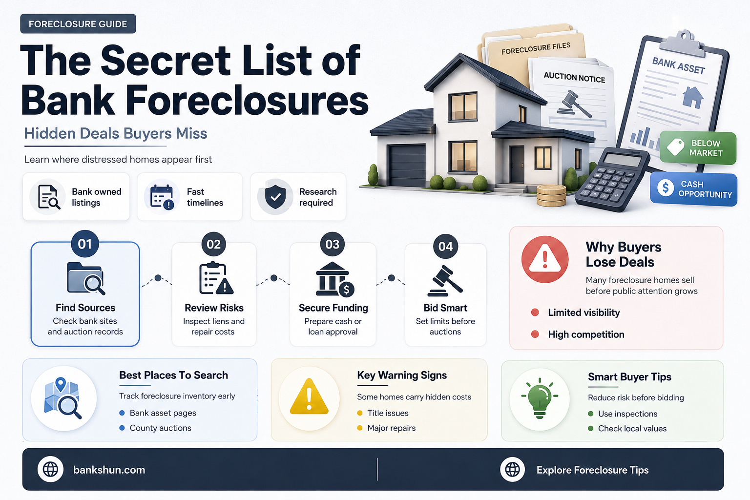 do banks have a list of foreclosures