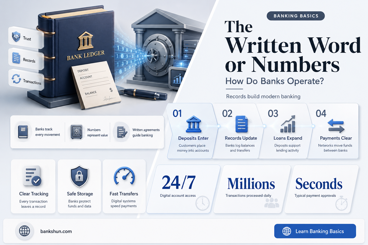 do banks go by numerals or written