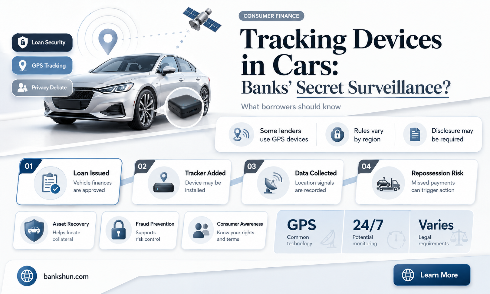 do banks put tracking devices on cars