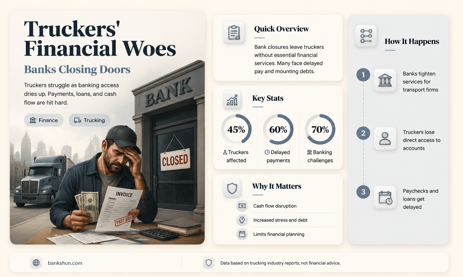 did truck drivers lose access to banks