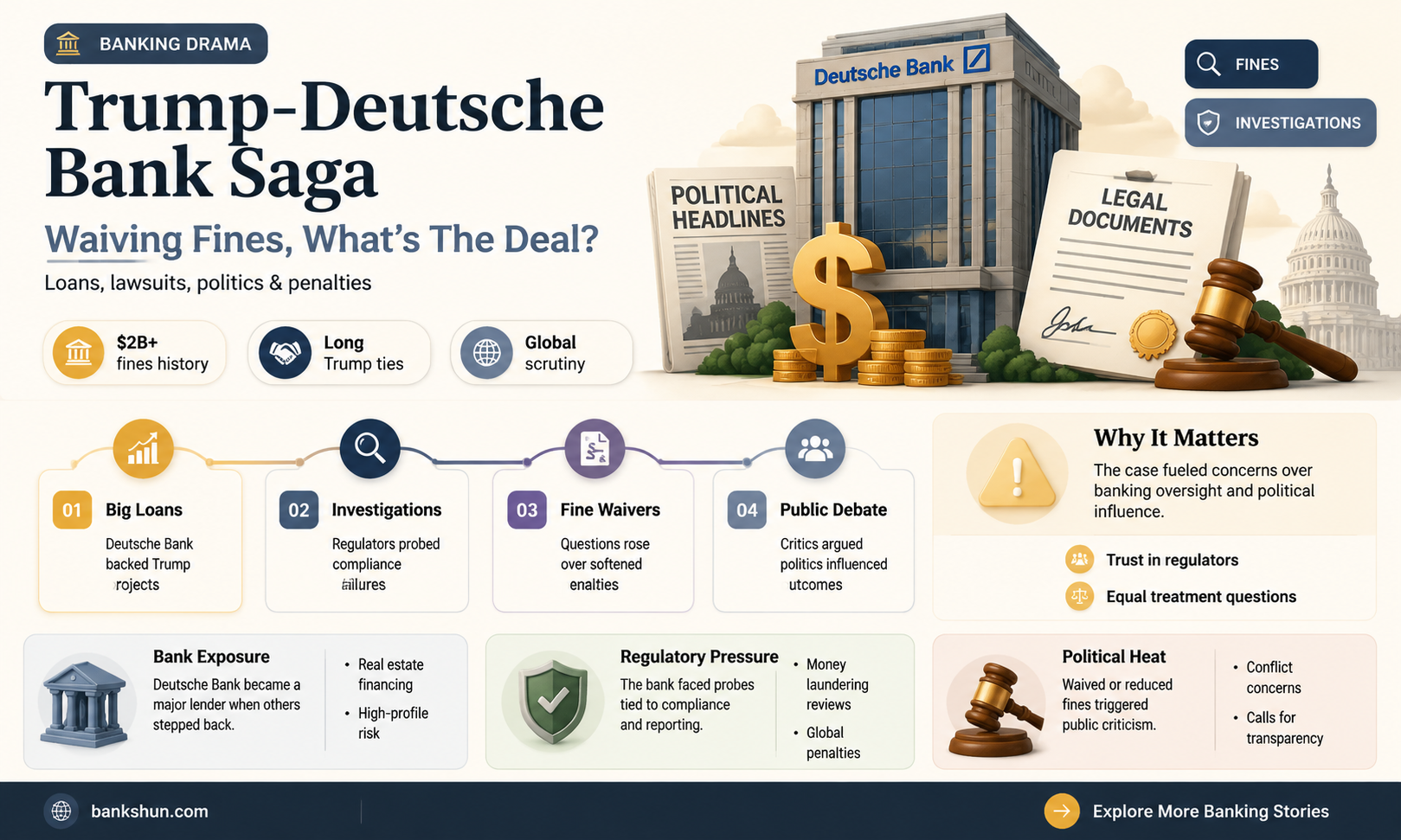 did trump waive fines for deutsche bank