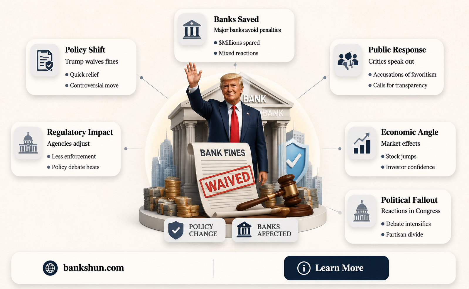 did trump just waive fines to bank