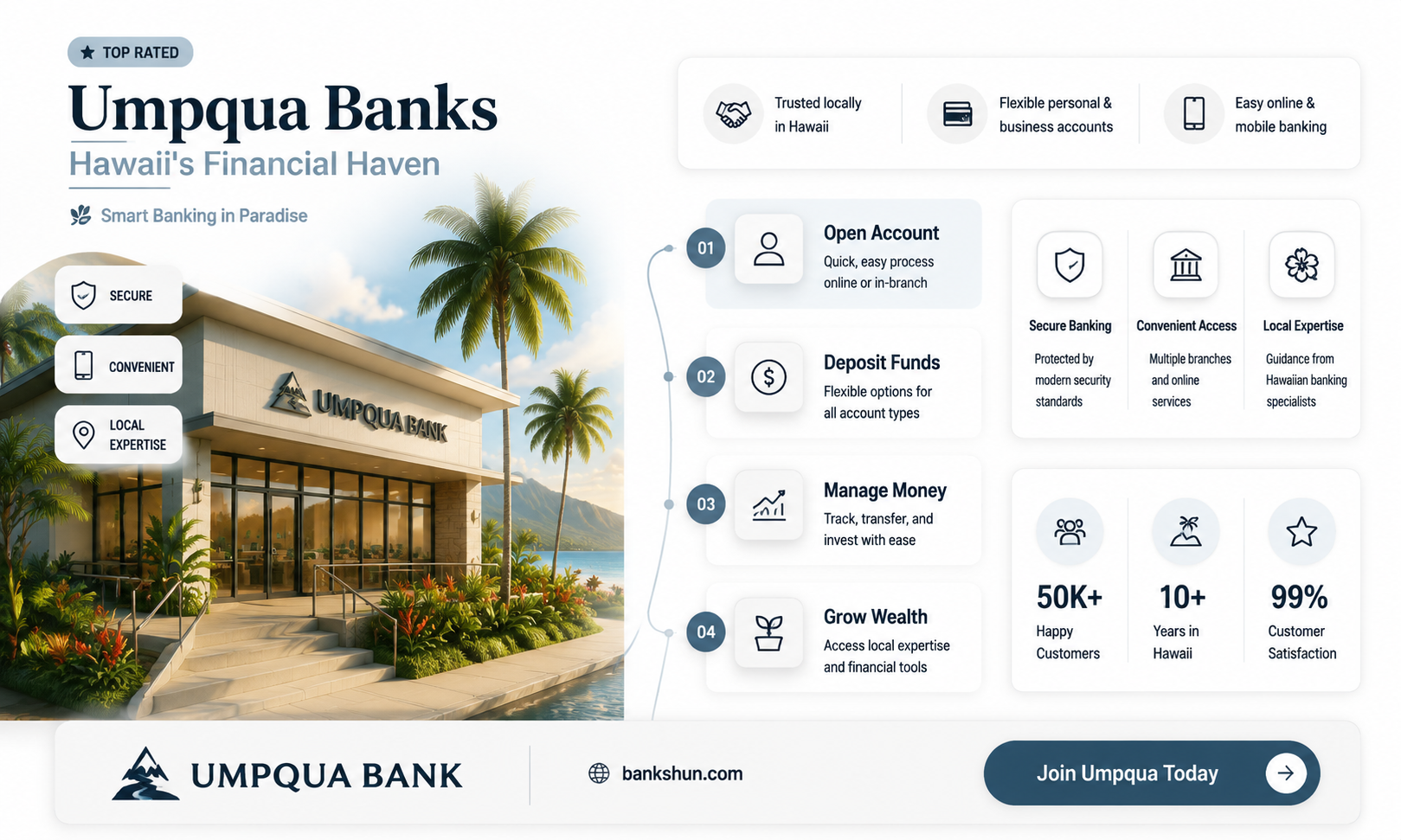 are there any umpqua banks in hawaii