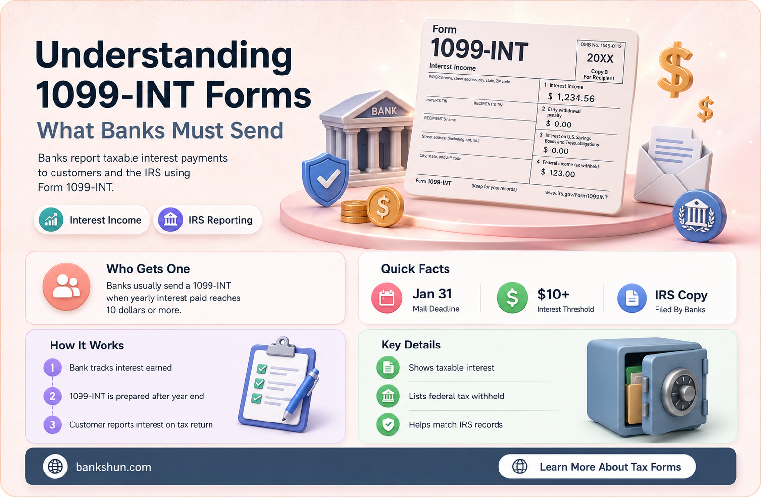 do banks have to send 1099 int