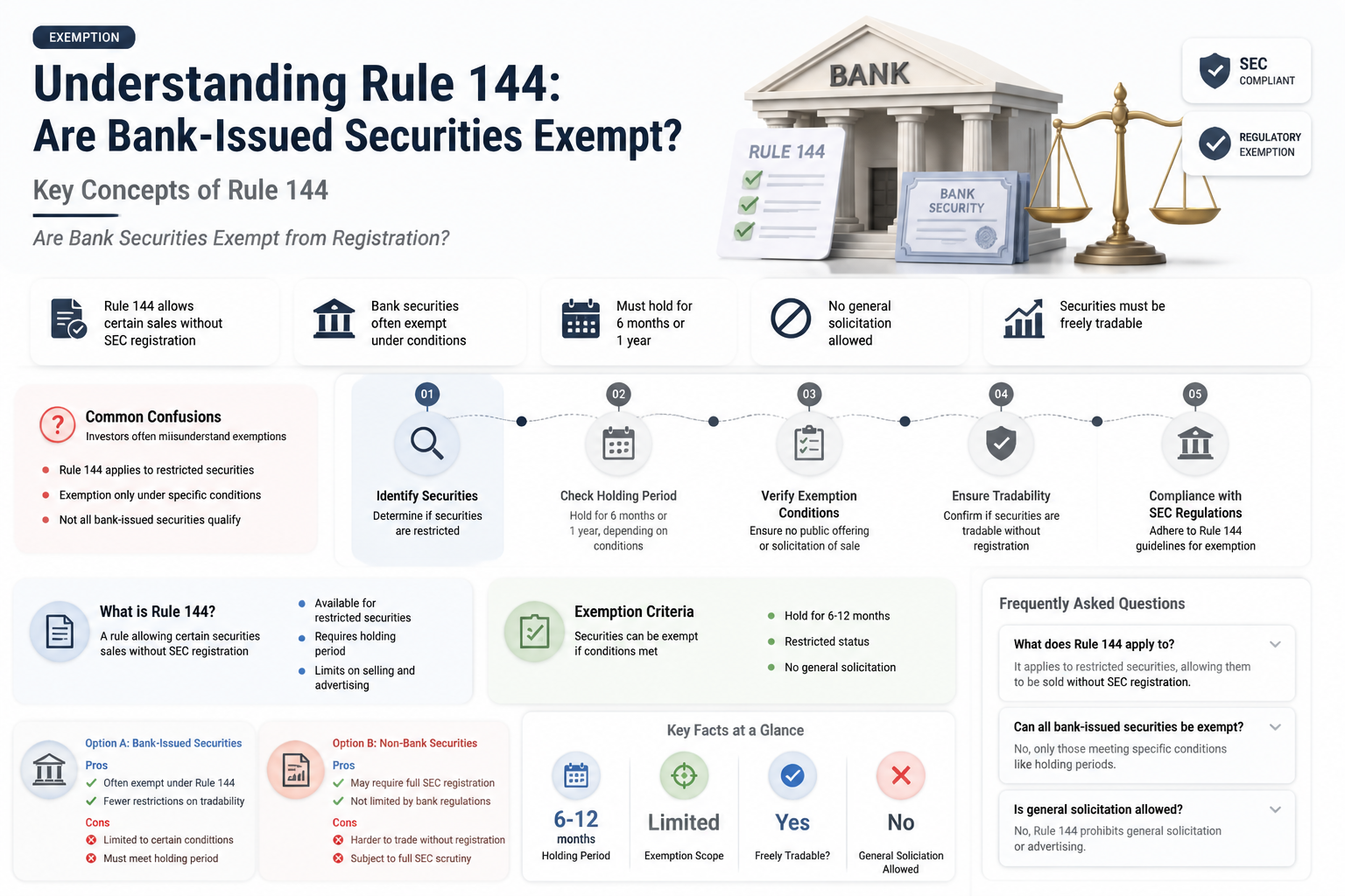 are bank issued securities exempt rule 144