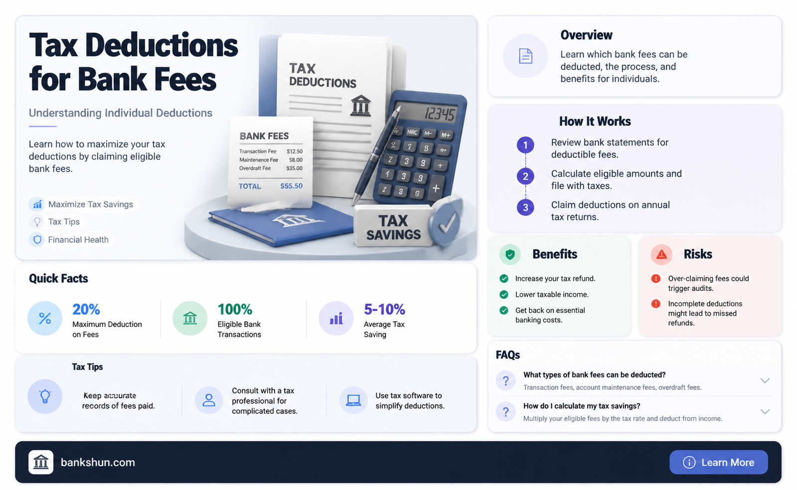 are bank fees tax deductible for individuals