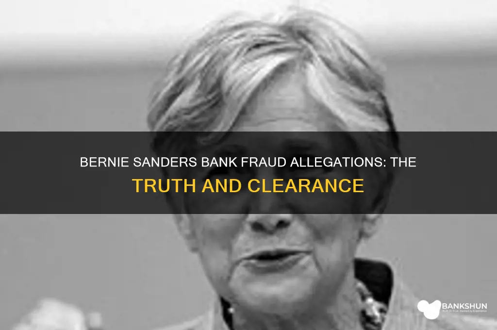 was bernie sanders cleared of bank fraud