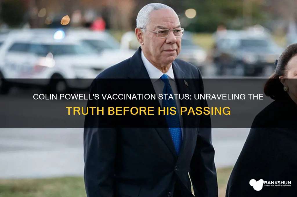 was colin powell vaccinated before he died