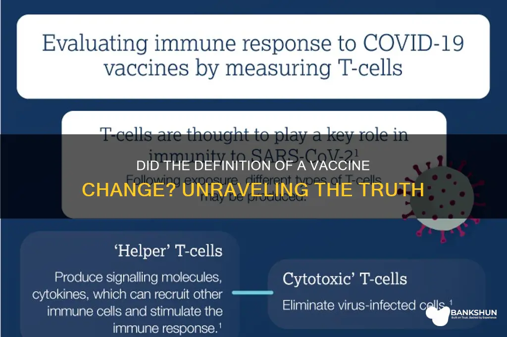 was the definition of a vaccine changed