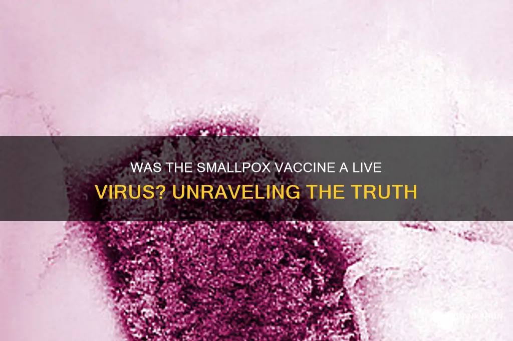 was the smallpox vaccine a live virus
