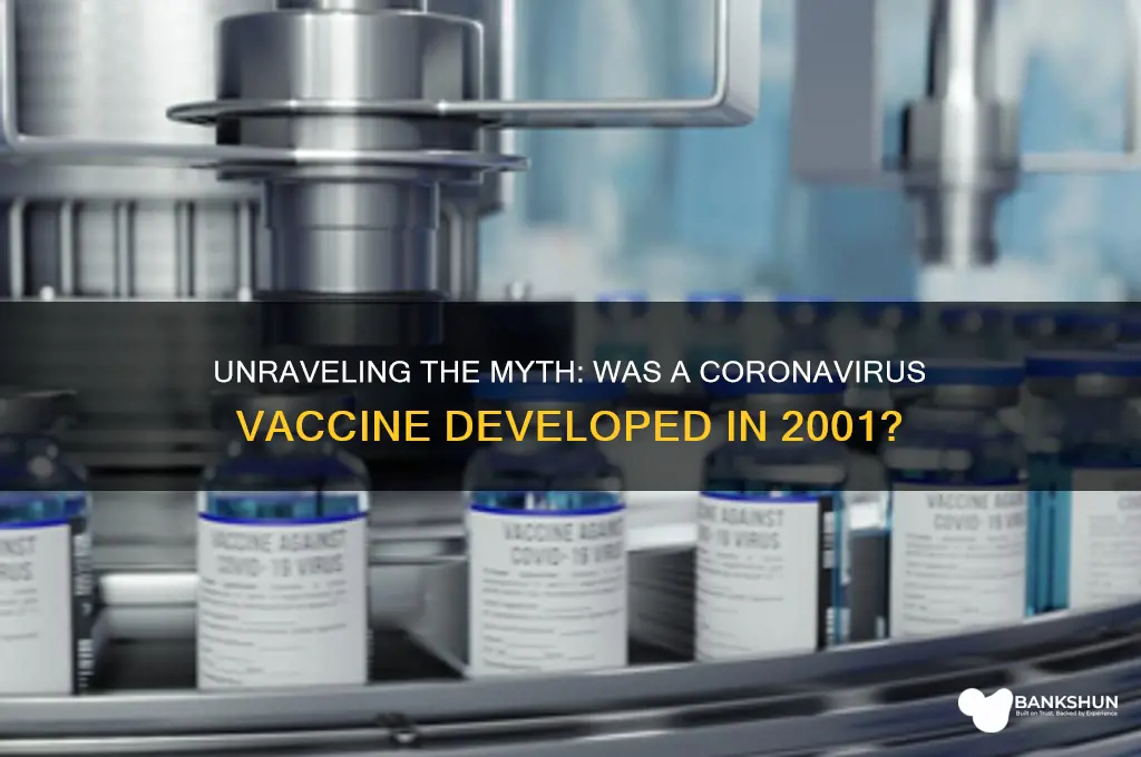 was there a coronavirus vaccine in 2001