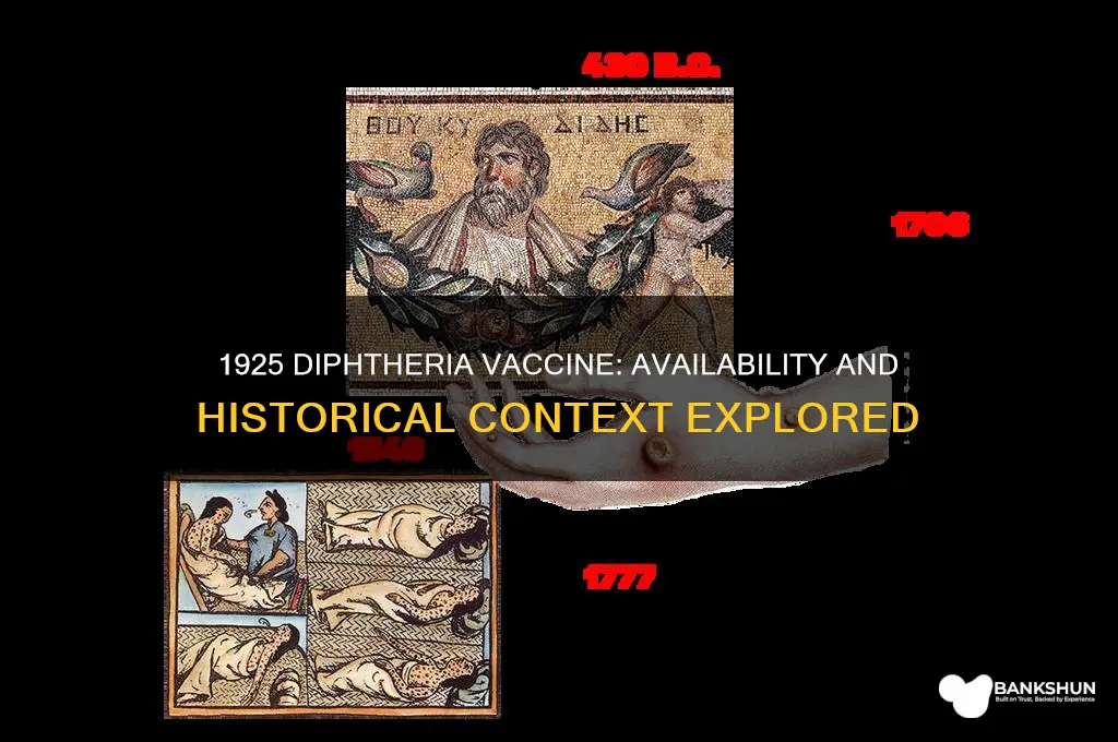 was there a diptheria vaccine in 1925