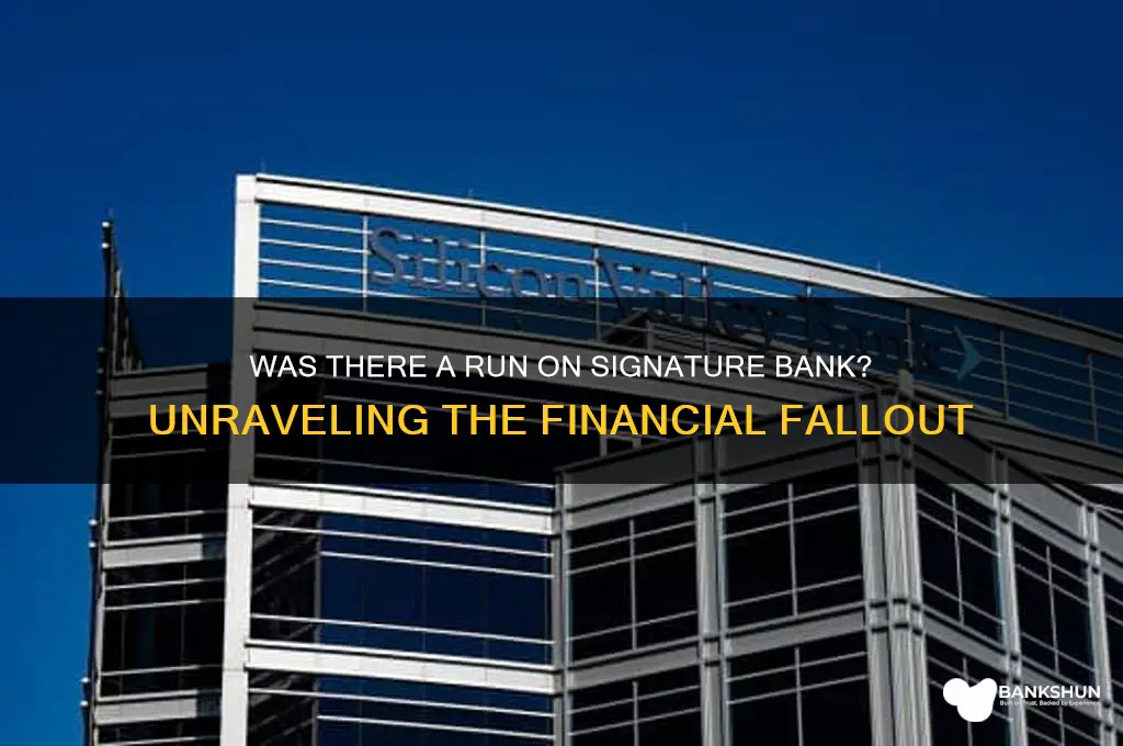was there a run on signature bank